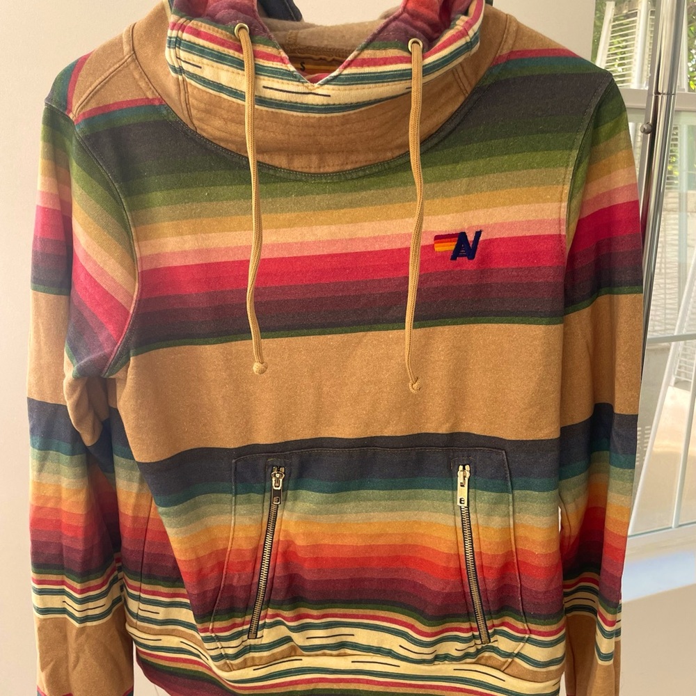 Aviator Nation Sarape Ninja Pullover Hoodie Unisex Size Small